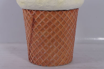 Vanilla Ice Cream Trash Can Over Sized Statue - LM Treasures 