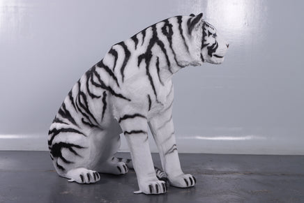Sitting Siberian Tiger Life Size Statue - LM Treasures 