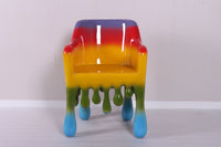 Rainbow Melting Chair Dripping Statue - LM Treasures 