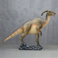 Green Parasaurolophus Dinosaur Statue - LM Treasures 