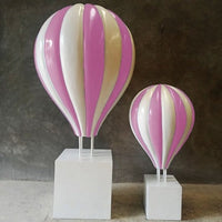Medium Pink Hot Air Balloon Over Sized Statue - LM Treasures 