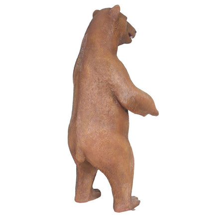 Brown Grizzly Bear Standing Life Size Statue - LM Treasures 