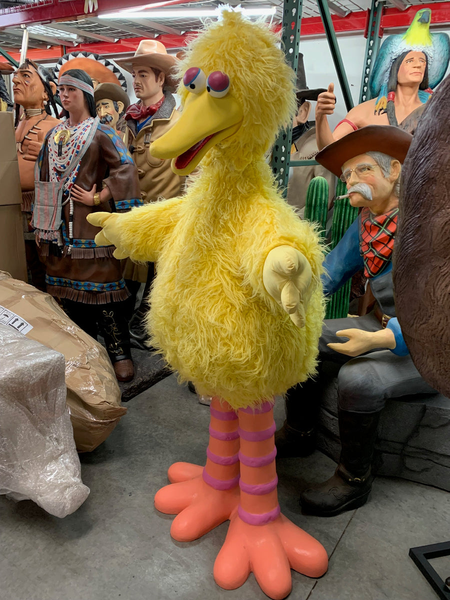 Yellow bird mascot, all hairy, giant bird costume Sizes L (175-180CM)
