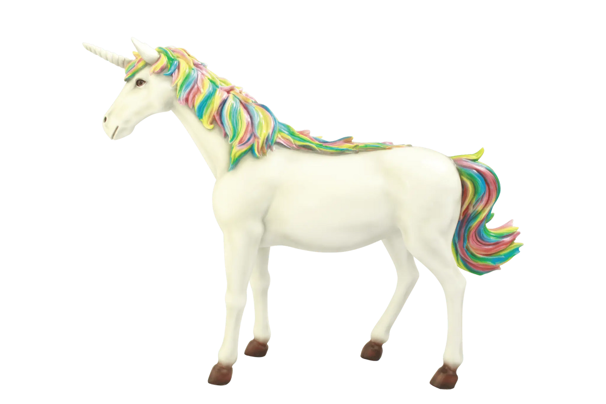Rainbow Unicorn Life Size Statue LM Treasures
