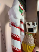 Candy Cane Snow Over Sized Statue - LM Treasures 