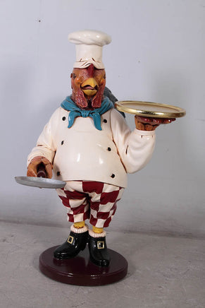 Small Rooster Cook Butler Statue - LM Treasures 