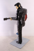 Singer Elvis in Black Life Size Statue - LM Treasures 