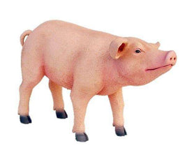 Pink Baby Pig Standing Life Size Statue - LM Treasures 