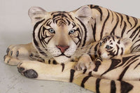 Siberian Tiger With Cub Life Size Statue - LM Treasures 