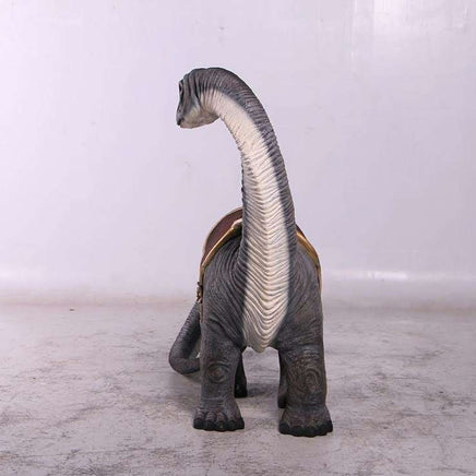 Baby Apatosaurus Dinosaur With Saddle Life Size Statue - LM Treasures 