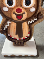 Reindeer Gingerbread Cookie Over Sized Statue - LM Treasures 