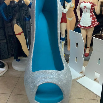 Blue Stiletto High Heel Shoe Over Sized Statue LM Treasures - H