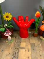 Red Hand Chair Life Size Statue - LM Treasures 