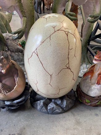 Large Dinosaur Egg On Rock Life Size Statue - LM Treasures 