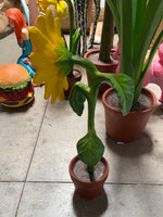 Small Yellow Sunflower In Pot Flower Statue - LM Treasures 