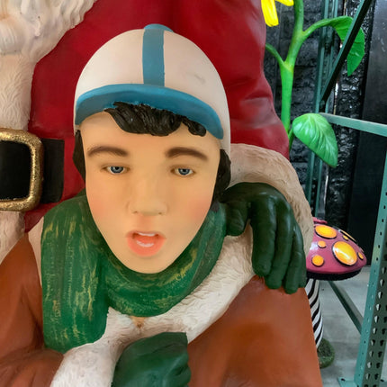 Santa Claus With Children Life Size Christmas Statue LM Treasures - A