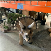 Small Walking Triceratops Dinosaur Statue - LM Treasures 