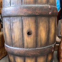 Old Small Resin Barrel Statue - LM Treasures 