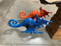 Jumbo Blue Seahorse Statue - LM Treasures 