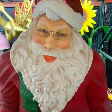 Santa Claus With Children Life Size Christmas Statue LM Treasures - A