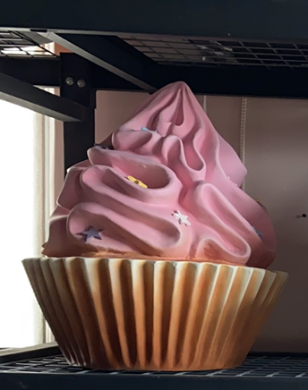 Pink Cupcake With Stars Over Sized Statue - LM Treasures 