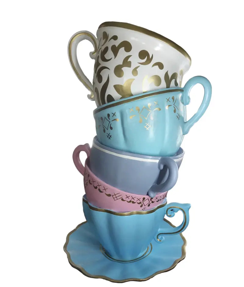 Life-Size-Stacked-Tea-Cups-Statue-6-ft-Whimsical-Decor-for-Gardens-Cafes-Events LM Treasures