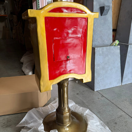 Santa's Mailbox on Stand Life Size Statue LM Treasures - T