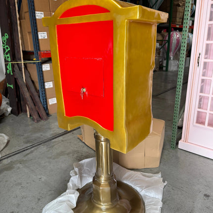 Santa's Mailbox on Stand Life Size Statue LM Treasures - T