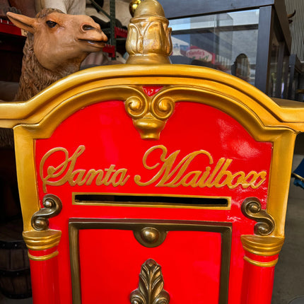 Santa's Mailbox on Stand Life Size Statue LM Treasures - T