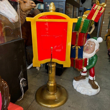 Santa's Mailbox on Stand Life Size Statue LM Treasures - T