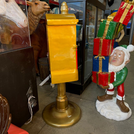 Santa's Mailbox on Stand Life Size Statue LM Treasures - T