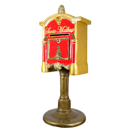 Santa's Mailbox on Stand Life Size Statue