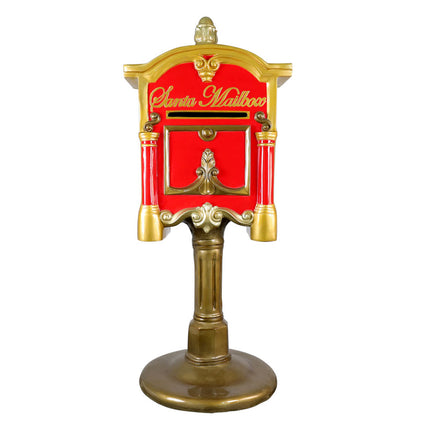 Santa's Mailbox on Stand Life Size Statue