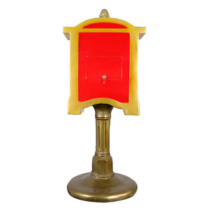 Santa's Mailbox on Stand Life Size Statue
