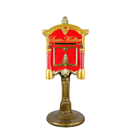 Santa's Mailbox on Stand Life Size Statue