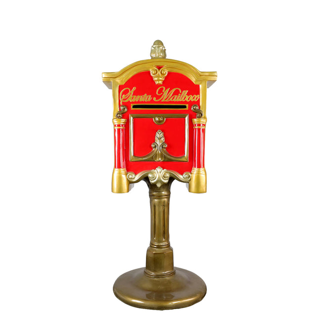 Santa's Mailbox on Stand Life Size Statue