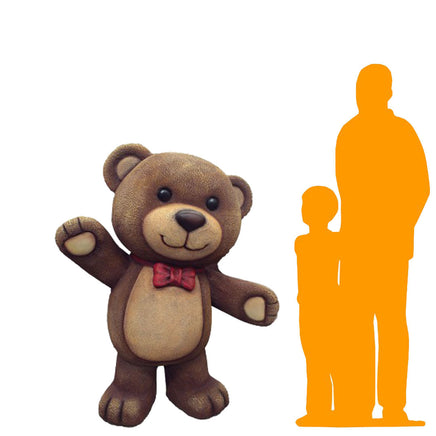 Teddy Bear Waving Over Sized Statue - LM Treasures 