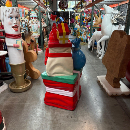 Stacked Christmas Gifts Over Sized Statue