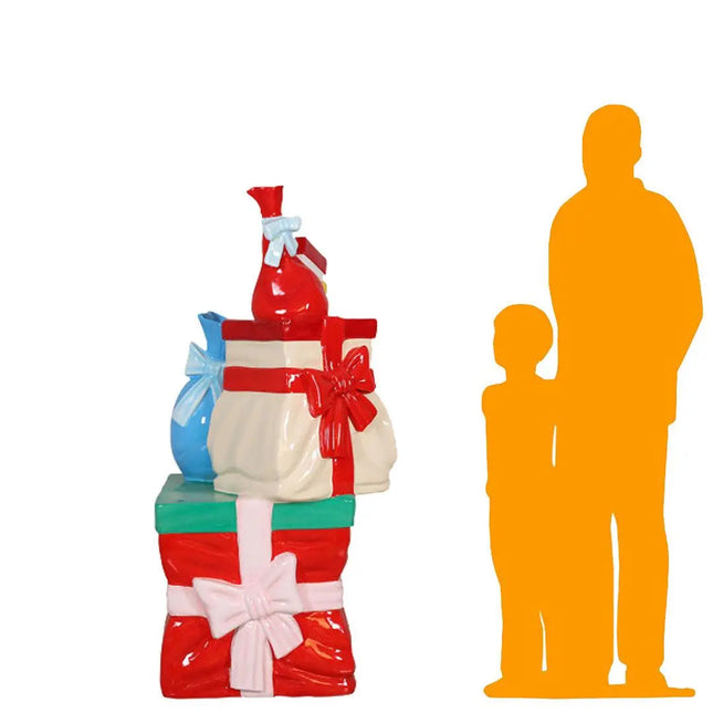 Stacked Christmas Gifts Over Sized Statue LM Treasures - T