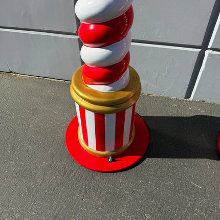 Candy Cane Twist Pillar Over Sized Statue LM Treasures - T