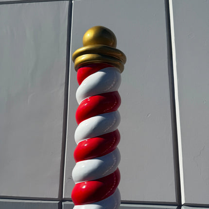 Candy Cane Twist Pillar Over Sized Statue LM Treasures - T