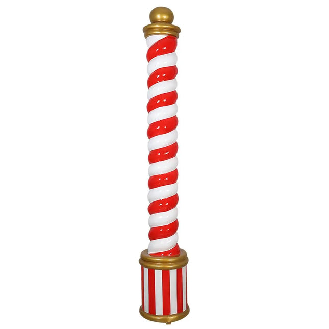 Candy Cane Twist Pillar Over Sized Statue LM Treasures - T