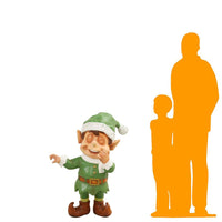Green Elf Laughing Over Sized Statue