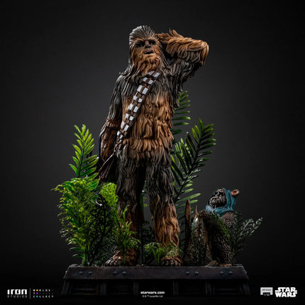 Star Wars Chewbacca and Tokkat Art Scale 1/10 Statue Iron Studios LM Treasures - IR