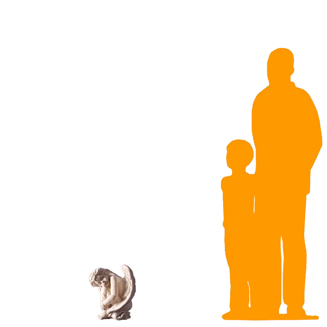 Small Sleeping Cherub Angel Statue LM Treasures - H