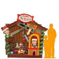 Santa's Toy Factory Workshop Backdrop Facade Statue - LM Treasures 