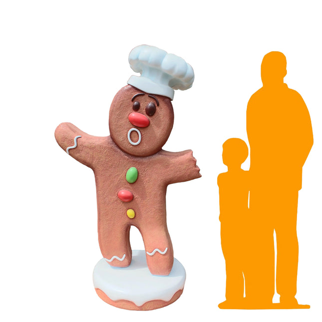 Large Gingerbread Cook Over Sized Statue LM Treasures - T