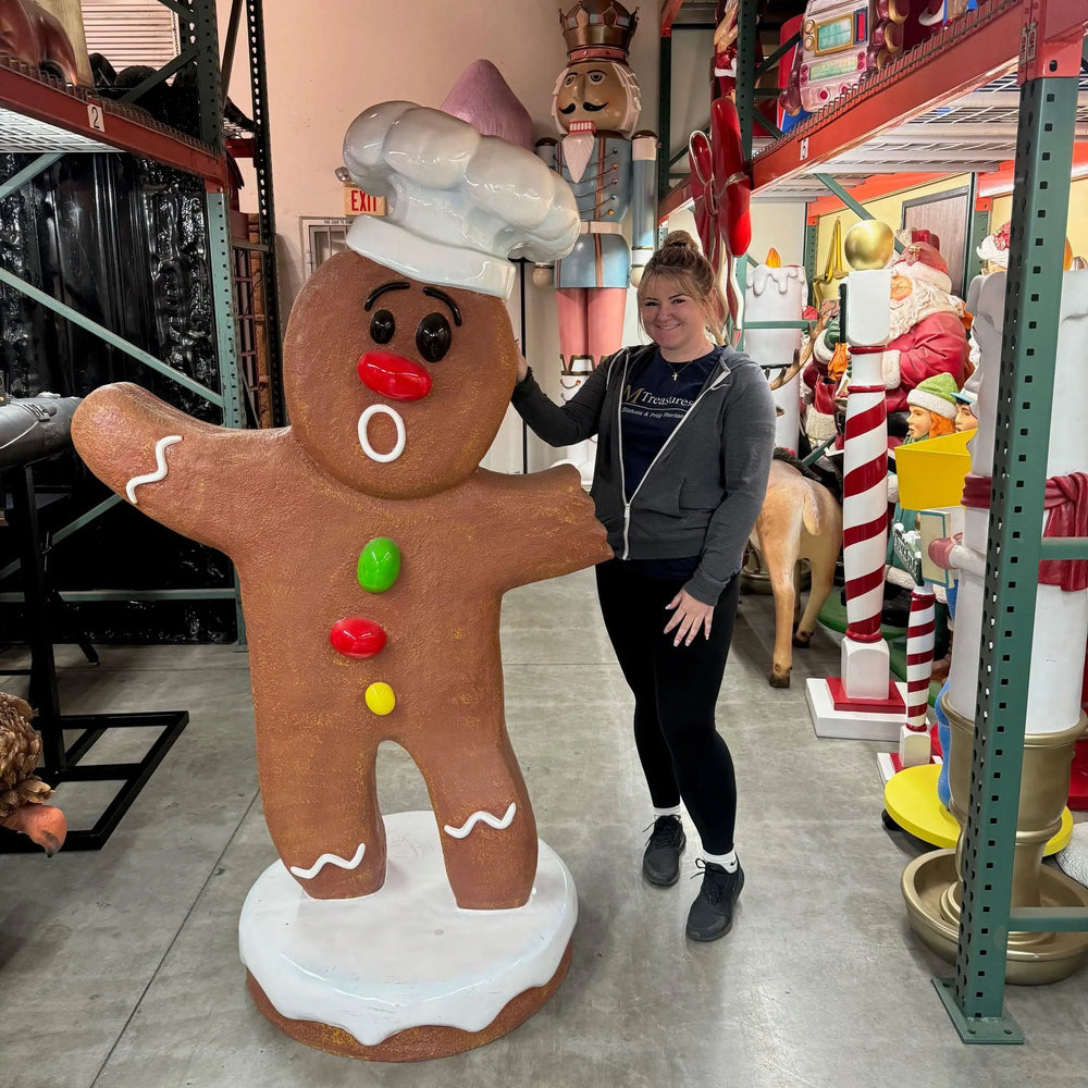Large Gingerbread Cook Over Sized Statue | LM Treasures