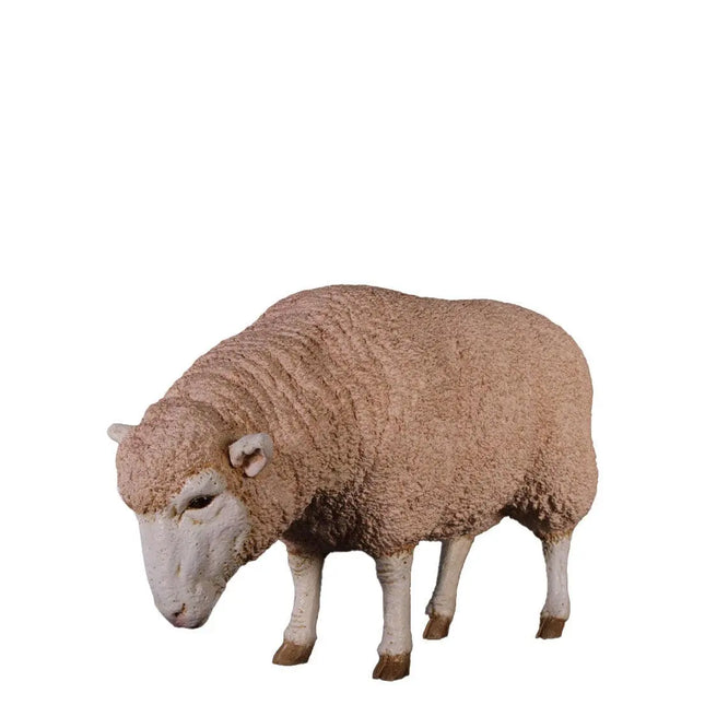 Merino Ewe Sheep Head Down Life Size Statue LM Treasures - H