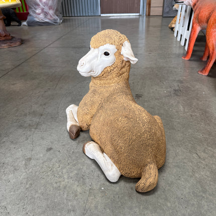 Resting Baby Merino Lamb Life Size Statue